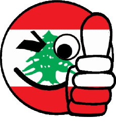 Flags Asia Lebanon Smiley - OK 