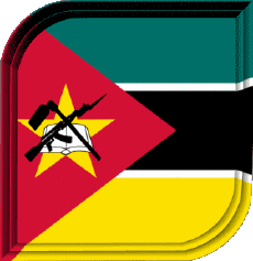 Bandiere Africa Mozambico Quadrato 