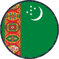Flags Asia Turkmenistan Round 
