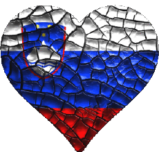 Banderas Europa Eslovenia Corazón 