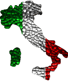 Flags Europe Italy National Map 
