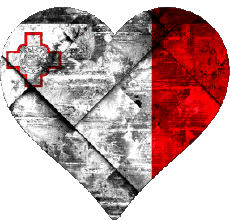 Banderas Europa Malta Corazón 