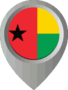 Banderas África Guinea Bissau Marcador de ubicación 