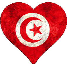 Flags Africa Tunisia Heart 