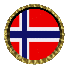 Drapeaux Europe Norvège Round - Rings 