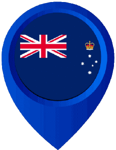 Flags Oceania Australia Victoria Location Pin 
