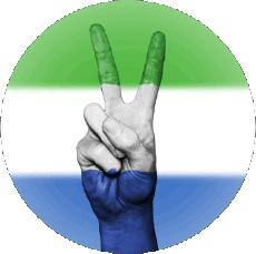 Fahnen Afrika Sierra Leone Runde 