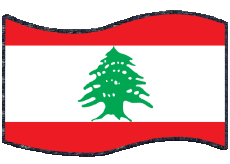 Bandiere Asia Libano Rettangolo 