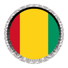 Drapeaux Afrique Guinée Rond - Anneaux 