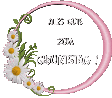 Messages German Alles Gute zum Geburtstag Blumen Transparent Background 021 