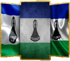 Bandiere Africa Lesotho Forma 02 