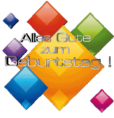 Nachrichten Deutsche Alles Gute zum Geburtstag Zusammenfassung - geometrisch Transparenter Hintergrund 014 