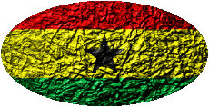 Drapeaux Afrique Ghana Ovale 
