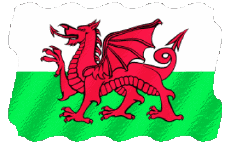 Drapeaux Europe Pays de Galles Ondulation 