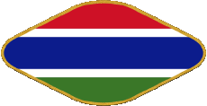 Flags Africa Gambia Oval 02 