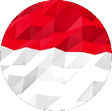 Drapeaux Asie Indonésie Rond 