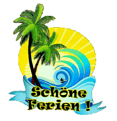 Messages Allemand Schöne Ferien Fond Transparent 25 