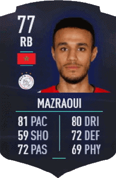 Jeux Vidéo F I F A - Joueurs Cartes Maroc Noussair Mazraoui 