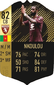 Multimedia Videospiele F I F A - Karten Spieler Kamerun Nicolas Nkoulou 