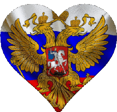 Flags Europe Russia Heart 