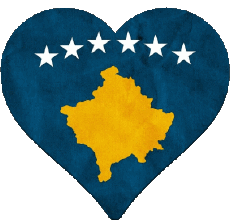 Fahnen Europa Kosovo Herz 