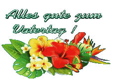 Messages German Alles Gute zum Geburtstag Blumen Transparent Background 001 