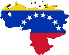 Bandiere America Venezuela Carta Geografica 