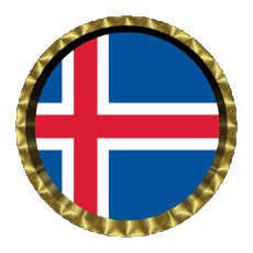 Flags Europe Iceland Round - Rings 