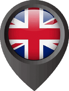 Flags Europe UK Location Pin 