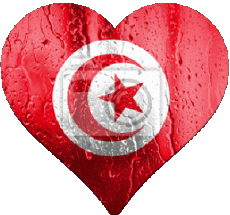 Fahnen Afrika Tunesien Herz 