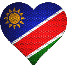 Bandiere Africa Namibia Cuore 