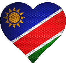 Fahnen Afrika Namibia Herz 