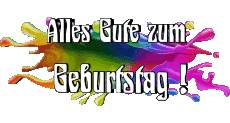 Messagi Tedesco Alles Gute zum Geburtstag Zusammenfassung - geometrisch Sfondo trasparente 012 