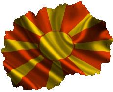 Banderas Europa Macedonia Mapa 
