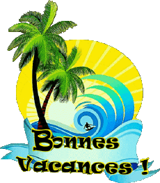Mensajes Francés Bonnes Vacances Fondo transparente 25 