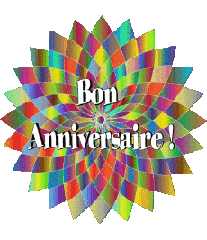 Mensajes Francés Bon Anniversaire Abstrait - Géométrique 022 