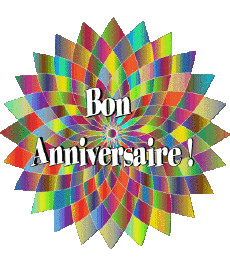 Messagi Francese Bon Anniversaire Abstrait - Géométrique Sfondo trasparente 022 