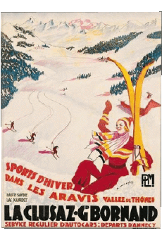 Umorismo -  Fun ARTE Poster retrò - Luoghi France Alpes 