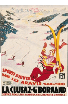 Umorismo -  Fun Poster retrò - Luoghi France Alpes 