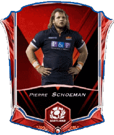 Sports Rugby - Joueurs Ecosse Pierre Schoeman 