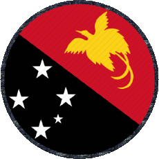 Fahnen Ozeanien Papua Neu-Guinea Runde 