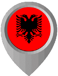 Banderas Europa Albania Marcador de ubicación 