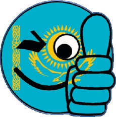 Drapeaux Asie Kazakstan Smiley - OK 