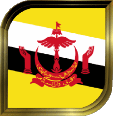 Drapeaux Asie Brunei Carré 