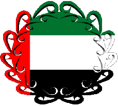 Banderas Asia Emiratos Árabes Unidos Forma 01 
