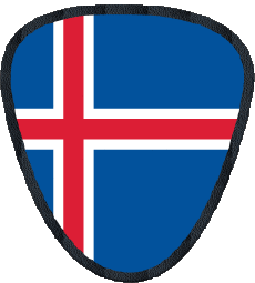 Drapeaux Europe Islande Forme 