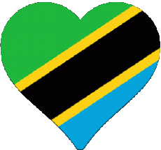 Banderas África Tanzania Coeur 
