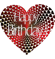 Mensajes Inglés Happy Birthday Heart 005 