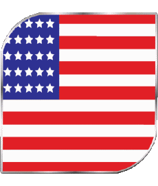 Bandiere America U.S.A - Nazionale Quadrato 