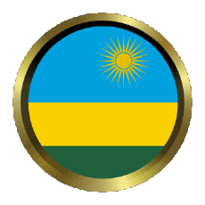 Fahnen Afrika Ruanda Rund - Ringe 